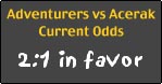 Odds 2:1 in favor